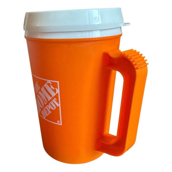 Vintage Home Depot 22oz Retro 80s 90s Insulated Hot Cold Mug Cup Plastic - Picture 2 of 9